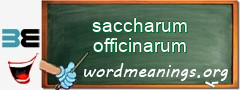 WordMeaning blackboard for saccharum officinarum